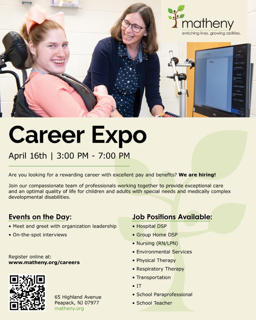 Flyer for the Career Expo at Matheny on April 16, 2026.